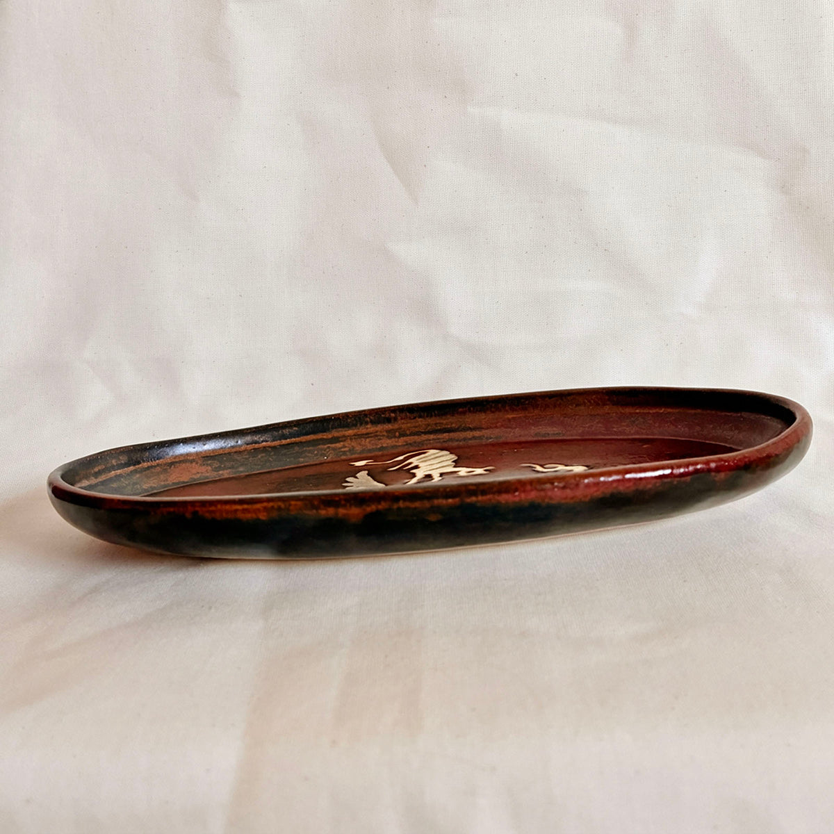 Oval Lipped Tray: Pompeii Creatures