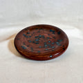 Chestnut brown Bubble Plate with black crystal spots