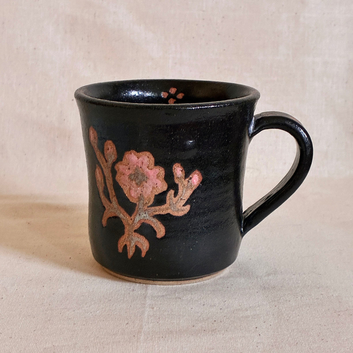 Diner Mug: Block Print Poppy