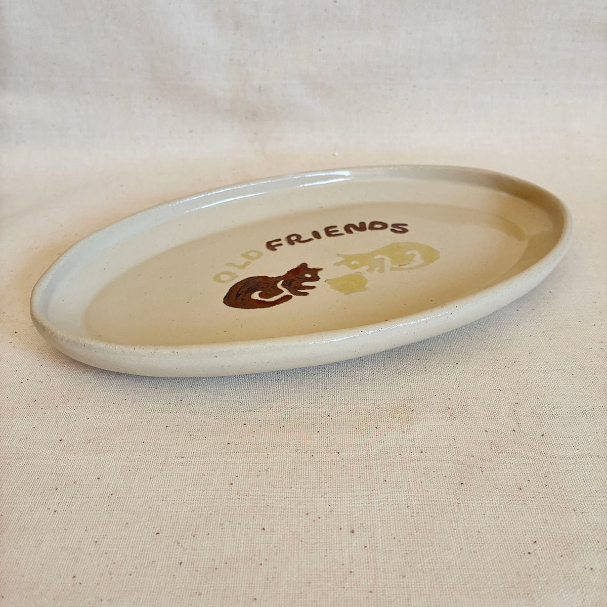 Oval Tray: Old Friends
