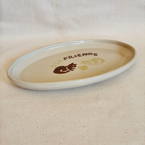 Oval Tray: Old Friends