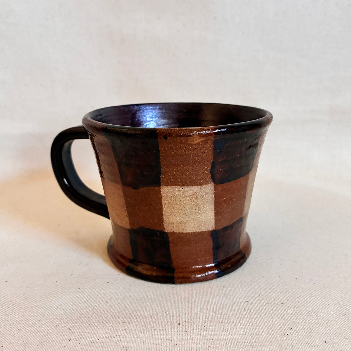Taper Mug: Chestnut Gingham