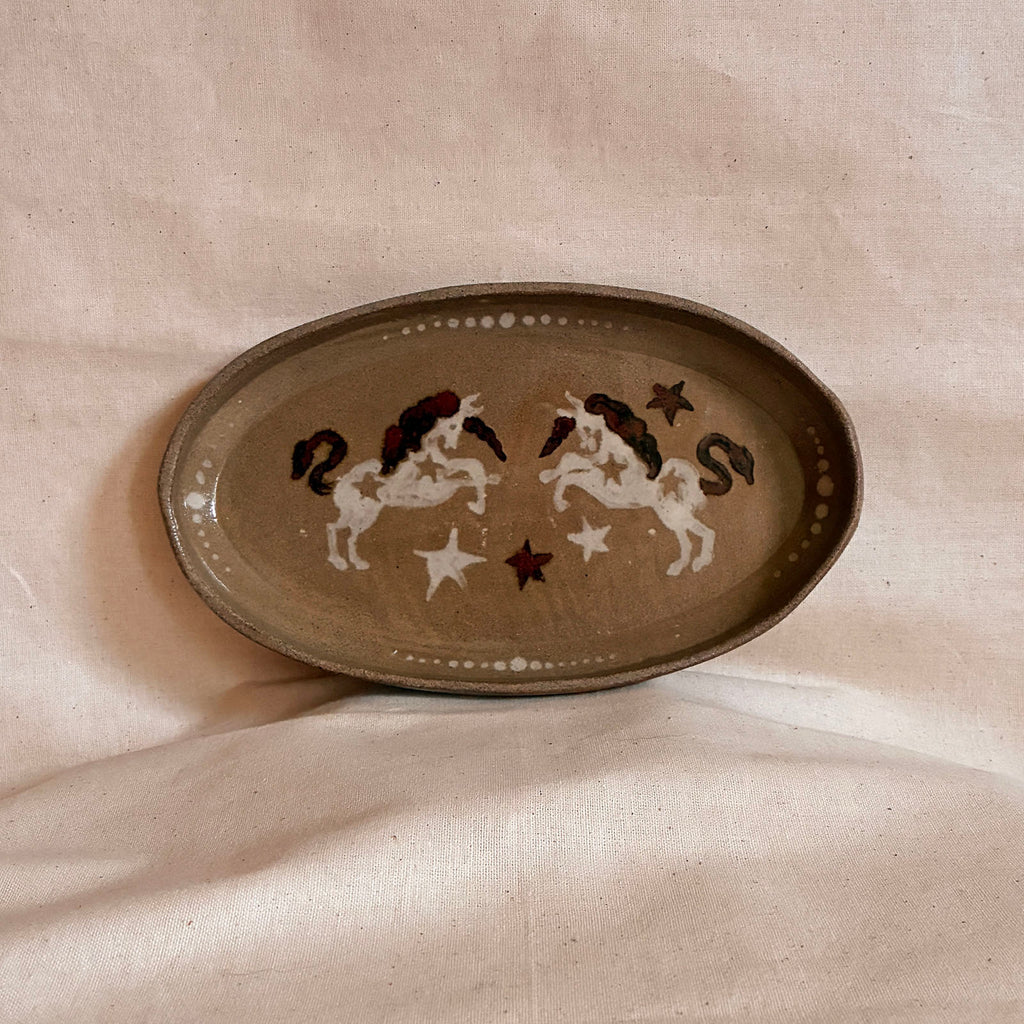 Oval Tray: Born A Unicorn
