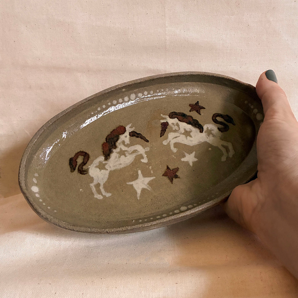 Oval Tray: Born A Unicorn