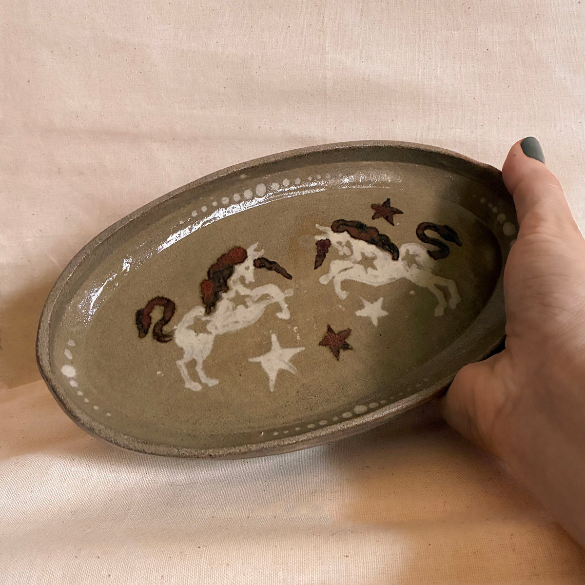 Oval Tray: Born A Unicorn